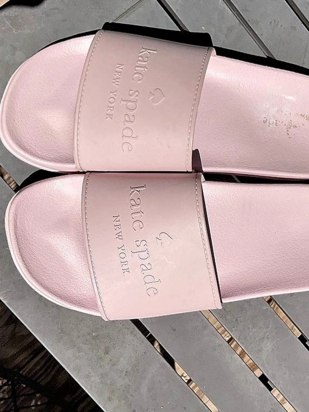 Kate Spade Pink Slide Sandals Size 10 B - Picture 2 of 5